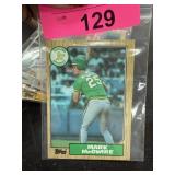 1987 TOPPS MARK MCGWIRE ROOKIE BASEBALL CARD