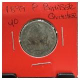 1899 BARBER SILVER QUARTER