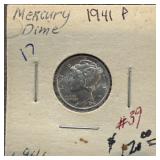 1941-P MERCURY SILVER DIME