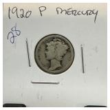 1920 MERCURY SILVER DIME