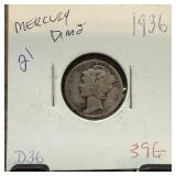 1936 MERCURY SILVER DIME