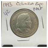 1893 COLUMBIAN EXPO SILVER HALF DOLLAR