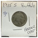 1915-S BUFFALO NICKEL HARDER DATE
