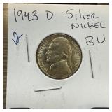 1943-D JEFFERSON SILVER WAR NICKEL BU