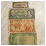 LOT OF 4 FOREIGN CURRENCY NOTES LOT OF 4 FOREIGN CURRENCY NOTES