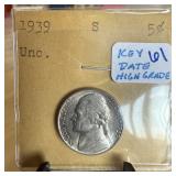 1939-S JEFFERSON NICKEL KEY DATE 1939-S JEFFERSON NICKEL KEY DATE