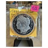 1889 MORGAN PROOF SILVER PLATED COIN 1889 MORGAN PROOF SILVER PLATED COIN