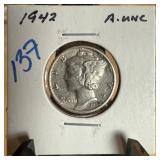 1942 MERCURY SILVER DIME 1942 MERCURY SILVER DIME