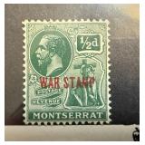 MONTSERRAT MINT 1917 WWI WAR TAX STAMP MONTSERRAT MINT 1917 WWI WAR TAX STAMP