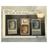 GERMANY MINT NH 1941 WWII HITLER ISSUE STAMPS GERMANY MINT NH 1941 WWII HITLER ISSUE STAMPS