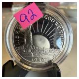 1986 PROOF LIBERTY CLAD HALF DOLLAR 1986 PROOF LIBERTY CLAD HALF DOLLAR