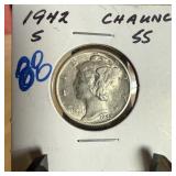 1942-S MERCURY SILVER DIME BETTER 1942-S MERCURY SILVER DIME BETTER