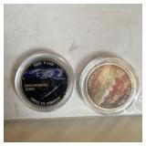 AMERICAN SPACE COLORIZED JFK HALF DOLLARS AMERICAN SPACE COLORIZED JFK HALF DOLLARS