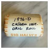 1976-D UNC ORIGINAL ROLL JFK HALF DOLLARS 1976-D UNC ORIGINAL ROLL JFK HALF DOLLARS