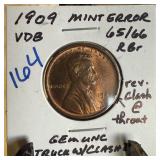 1909  VDB WHEAT PENNY CENT UNC 1909  VDB WHEAT PENNY CENT UNC
