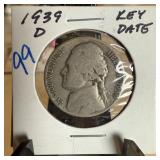 1939-D JEFFERSON NICKEL KEY DATE 1939-D JEFFERSON NICKEL KEY DATE