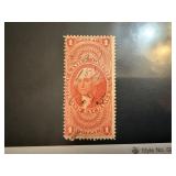 R69D SOUND RARE SILK PAPER 1862 1ST ISS $1 REVENUE R69D SOUND RARE SILK PAPER 1862 1ST ISS $1 REVENUE