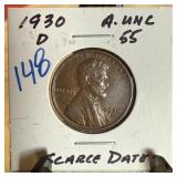 1930-D WHEAT PENNY CENT SCARCE DATE 1930-D WHEAT PENNY CENT SCARCE DATE
