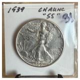 1939 WALKING LIBERTY SILVER HALF DOLLAR BETTER 1939 WALKING LIBERTY SILVER HALF DOLLAR BETTER