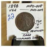 1898 INDIAN HEAD PENNY CENT MPD-008 FND-009 1898 INDIAN HEAD PENNY CENT MPD-008 FND-009