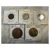 LOT OF 5 FOREIGN COINS LOT OF 5 FOREIGN COINS