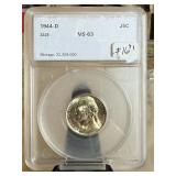 1944-D JEFFERSON SILVER WAR NICKEL MS63 1944-D JEFFERSON SILVER WAR NICKEL MS63