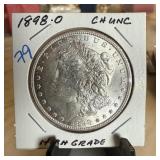 1898-O MORGAN SILVER DOLLAR UNC NICE COIN 1898-O MORGAN SILVER DOLLAR UNC NICE COIN