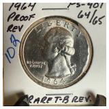 1964 WASHINGTON PROOF REV SILVER QUARTER 1964 WASHINGTON PROOF REV SILVER QUARTER