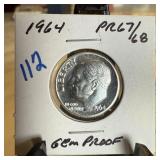 1964 ROOSEVELT SILVER DIME GEM PROOF 1964 ROOSEVELT SILVER DIME GEM PROOF