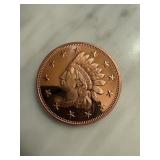 1 OZ COPPER BULLION PROOF ROUND INDIAN HEAD 1 OZ COPPER BULLION PROOF ROUND INDIAN HEAD