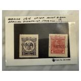 MEXICO 1915 MINT OG OFFICIAL OVERPRINT ISS STAMPS MEXICO 1915 MINT OG OFFICIAL OVERPRINT ISS STAMPS