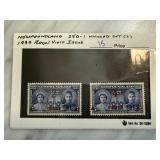 NEWFOUNDLAND 250-1 UNUSED SET 1939 ROYAL VISIT NEWFOUNDLAND 250-1 UNUSED SET 1939 ROYAL VISIT