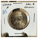 2000 SACAGAWEA UNC DOLLAR COIN 2000 SACAGAWEA UNC DOLLAR COIN