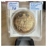 24K GOLD PLATED CONTINENTAL CONGRESS COIN 24K GOLD PLATED CONTINENTAL CONGRESS COIN