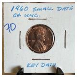 1960 SMALL DATE UN KEY DATE MEMORIAL CENT 1960 SMALL DATE UN KEY DATE MEMORIAL CENT