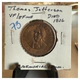 THOMAS JEFFERSON MEMORIAL COIN THOMAS JEFFERSON MEMORIAL COIN