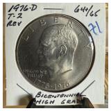 1976-D TYPE 2 REV BICENTENNIAL IKE DOLLAR 1976-D TYPE 2 REV BICENTENNIAL IKE DOLLAR