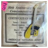 AMERICAN NATIONAL MINT 50TH ANN GUITAR COIN AMERICAN NATIONAL MINT 50TH ANN GUITAR COIN