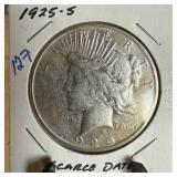 1925-S PEACE SILVER DOLLAR SCARCE DATE 1925-S PEACE SILVER DOLLAR SCARCE DATE