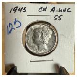 1945 MERCURY SILVER DIME 1945 MERCURY SILVER DIME