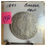 1897 BARBER SILVER HALF DOLLAR 1897 BARBER SILVER HALF DOLLAR