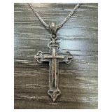 STERLING SILVER CROSS NECKLACE STERLING SILVER CROSS NECKLACE