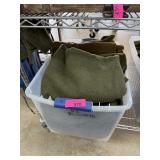 LARGE BIN OF WOOL MILITARY BLANEKTS LARGE BIN OF WOOL MILITARY BLANEKTS