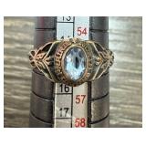 STERLING SILVER TOPAZ CLASS RING STERLING SILVER TOPAZ CLASS RING