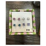 LOT OF STERLING SILVER EARRINGS LOT OF STERLING SILVER EARRINGS