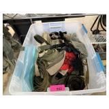 LARGE BIN OF MIXED MILITARY BELTS / SIMILAR LARGE BIN OF MIXED MILITARY BELTS / SIMILAR