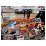 ENTIRE CONTENT OF SHELF LOT OF NERF GUNS ENTIRE CONTENT OF SHELF LOT OF NERF GUNS