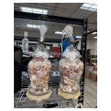 PAIR OF VINTAGE LAMPS FILLED W SEASHELLS PAIR OF VINTAGE LAMPS FILLED W SEASHELLS