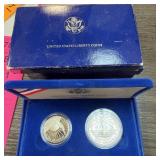 1986 PROOOF LIBERTY SILVER DOLLAR & CLAD HALF 1986 PROOOF LIBERTY SILVER DOLLAR & CLAD HALF