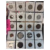 SHEET OF MIXED DATE FOREIGN COINS SHEET OF MIXED DATE FOREIGN COINS